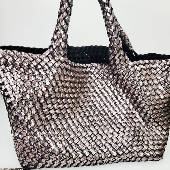 Naghedi St. Barths Medium Tote in Reflect Silver - Picture 3 of 9